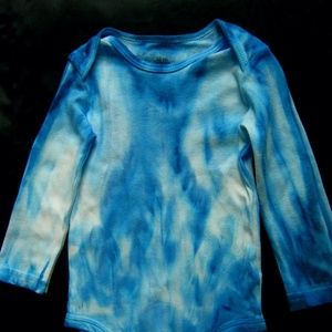 Hand dyed baby cotton onesie